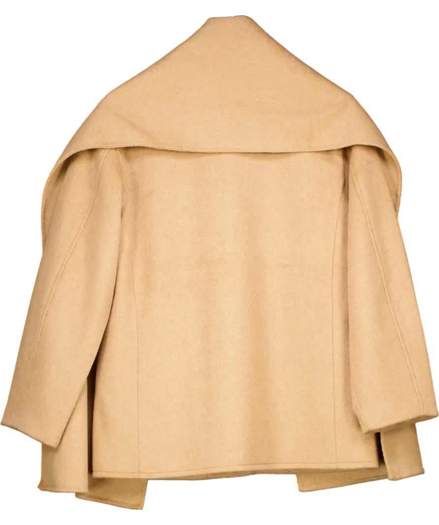 Abercrombie & Fitch Beige Removable Scarf Wool-blend Coat UK S