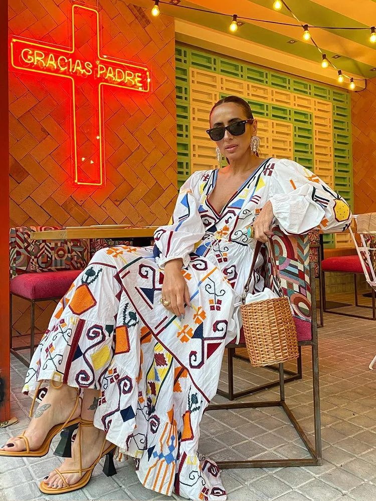 Ayla Printed Midi Dress