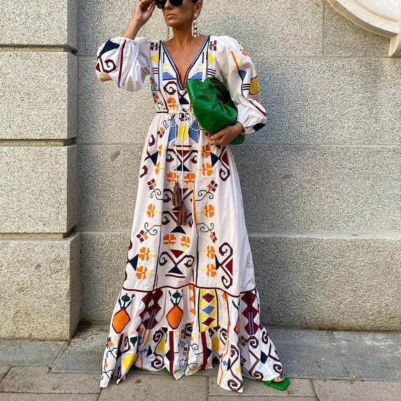 Ayla Printed Midi Dress