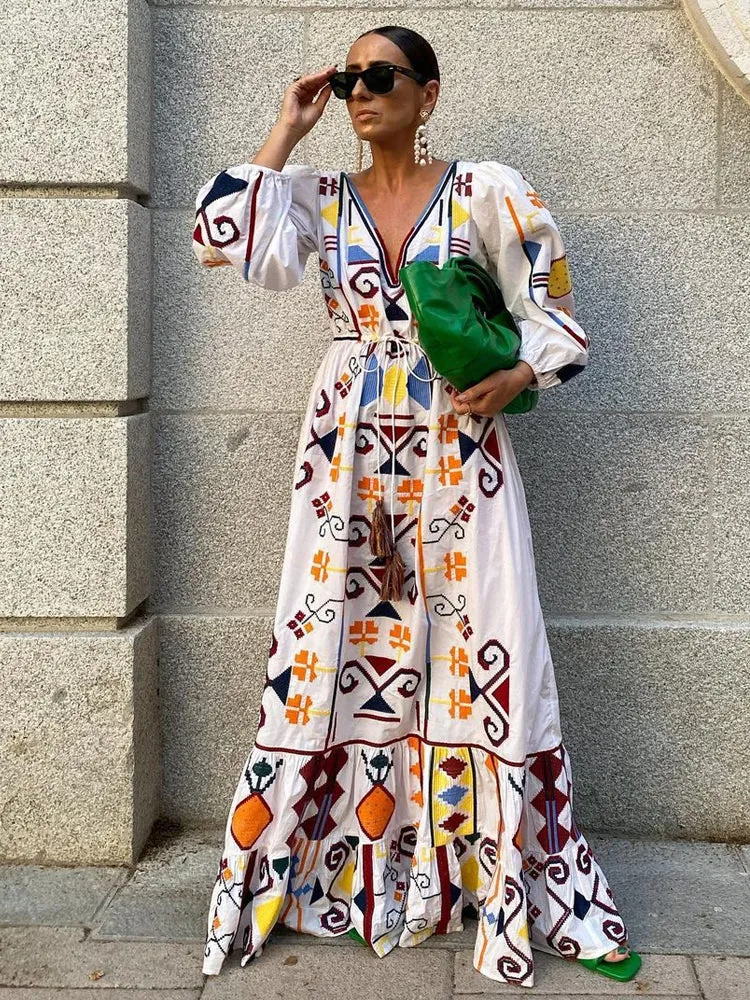 Ayla Printed Midi Dress
