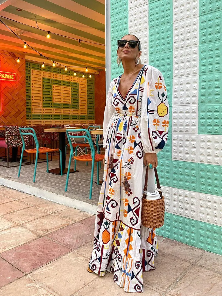 Ayla Printed Midi Dress
