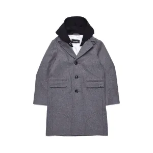 Diesel Boys Long Coat with Detachable Hood