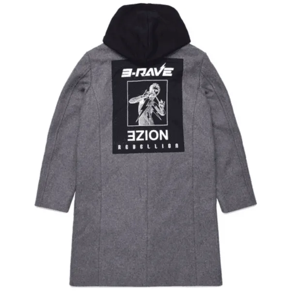 Diesel Boys Long Coat with Detachable Hood