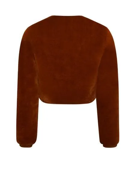 EUPHORIA FUR JACKET - BURNT ORANGE