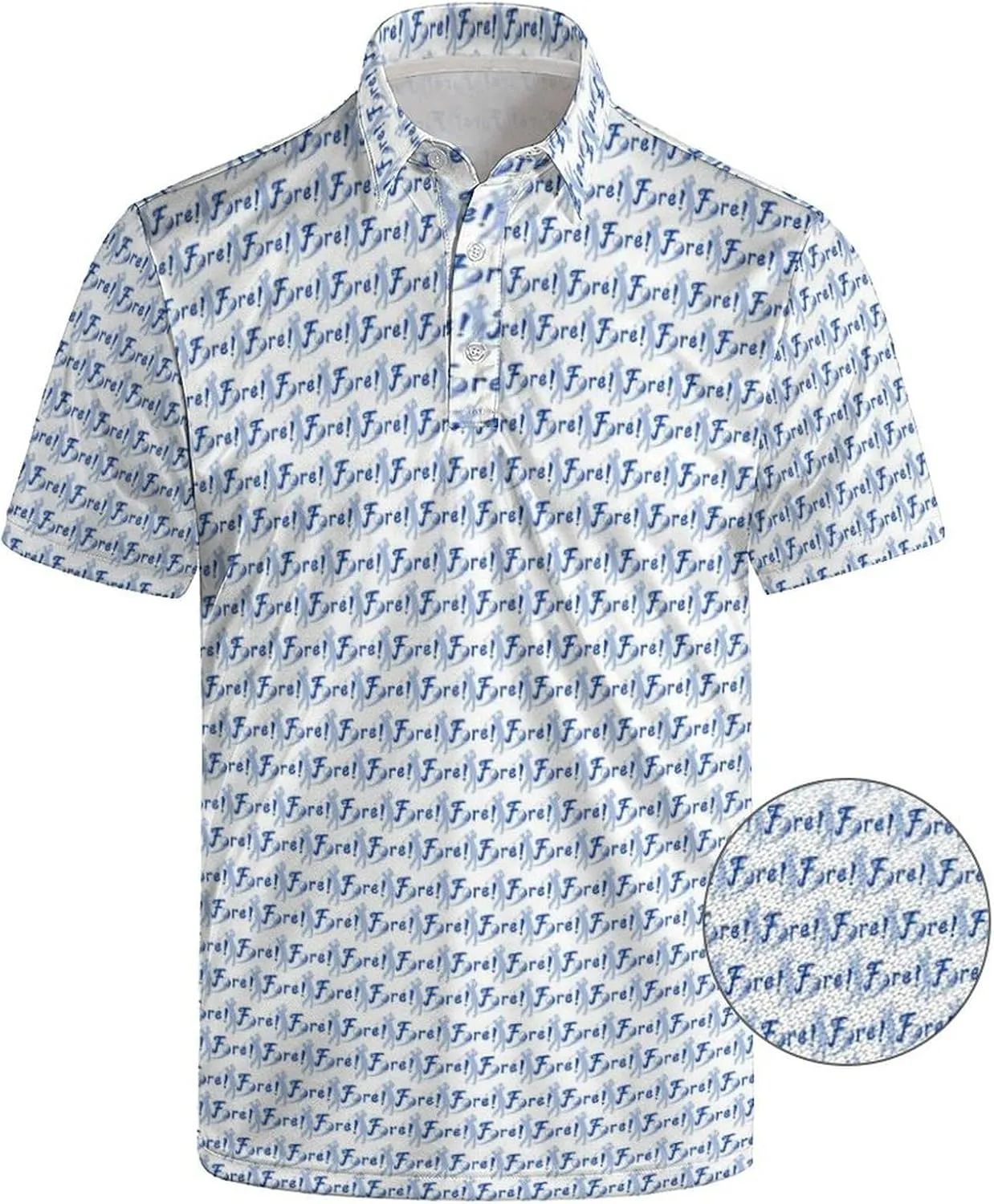 Funny Polo Shirt for Men Fashion Print Short Sleeve Golf Polos Shirts Quick Dry Performance Summer Shirt Golf Outfits
