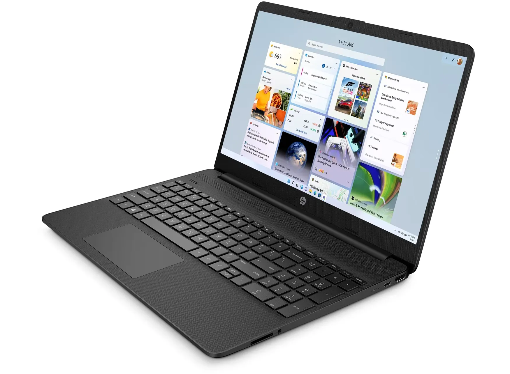 HP Laptop 15s-fq - Intel Quad-Core 16GB RAM 256GB SSD Windows 11 Home 15.6" FHD Screen