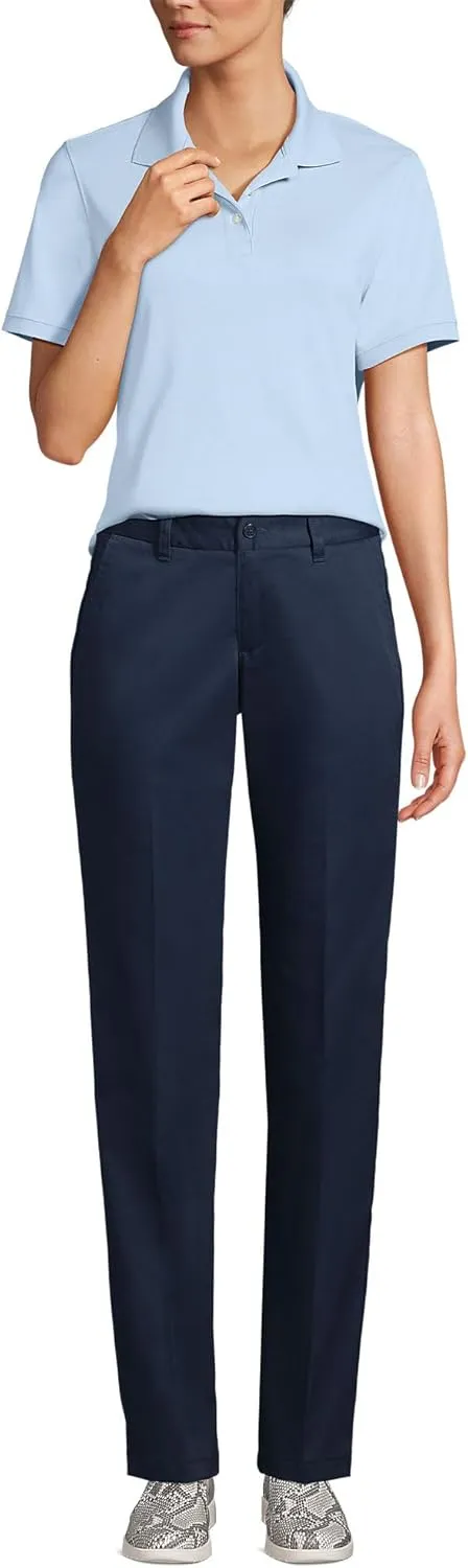 Lands' End School Uniform Women's Short Sleeve Interlock Polo Shirt