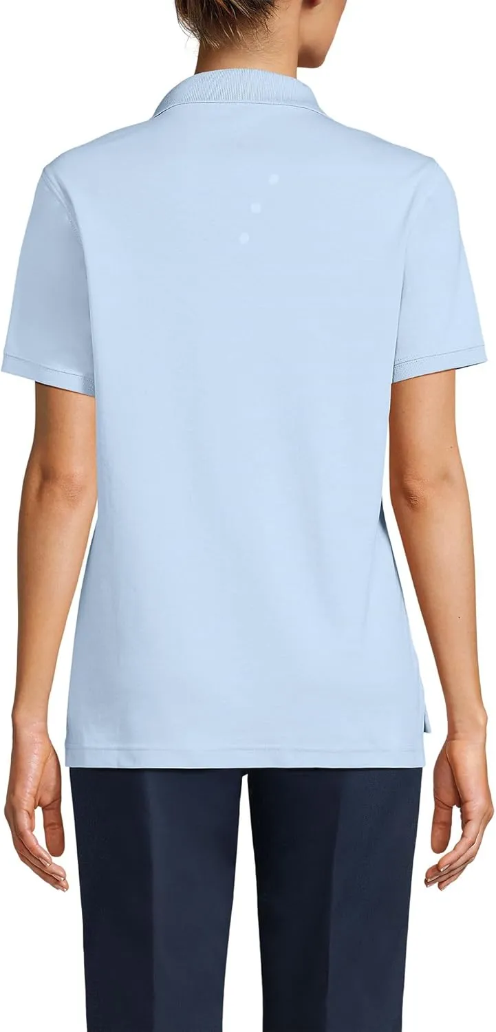 Lands' End School Uniform Women's Short Sleeve Interlock Polo Shirt