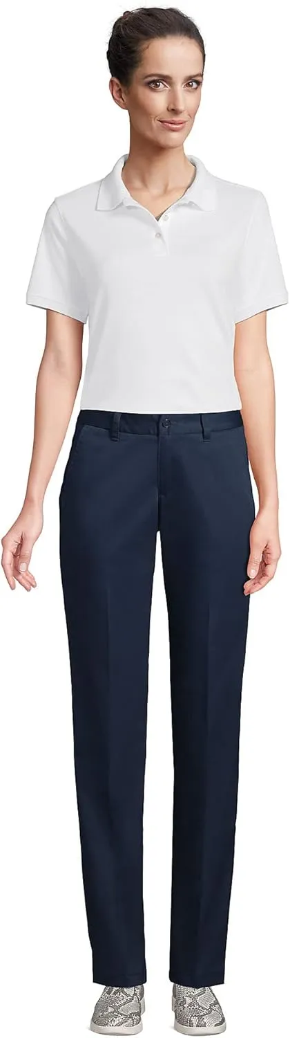 Lands' End School Uniform Women's Short Sleeve Interlock Polo Shirt