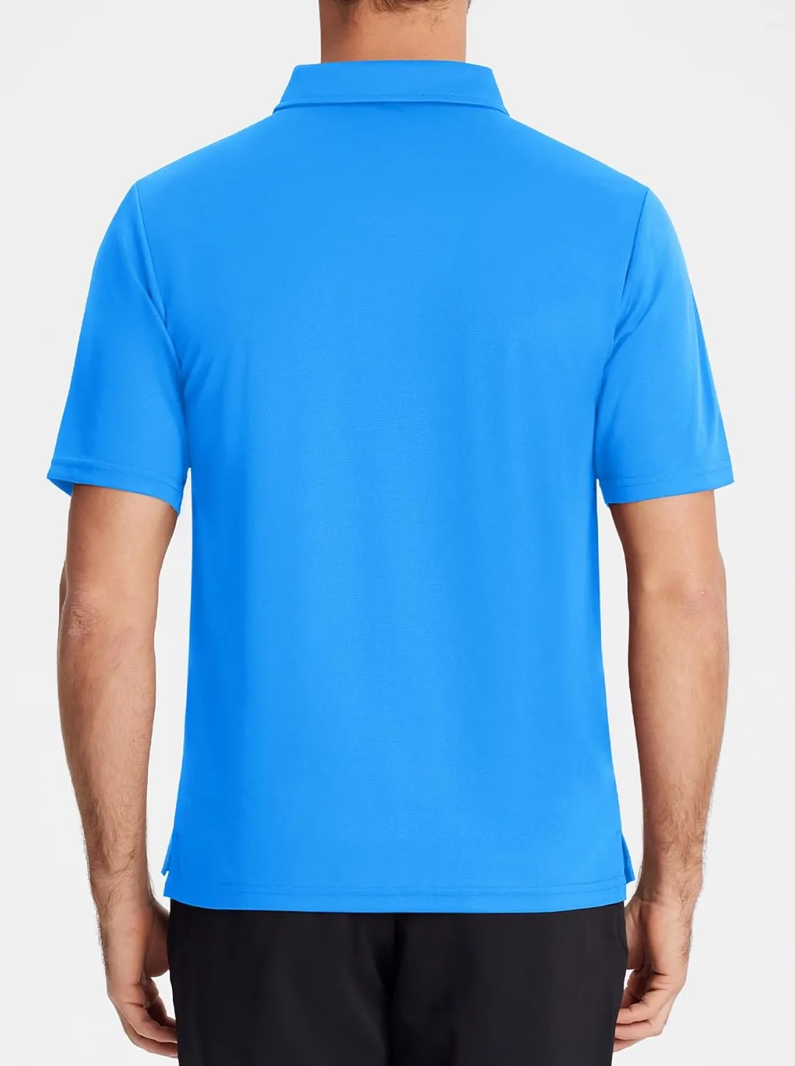 MAGCOMSEN Polo Shirts for Men with Pocket Short Sleeve Collared Golf Shirts Quick Dry Pique Performance Athletic Summer