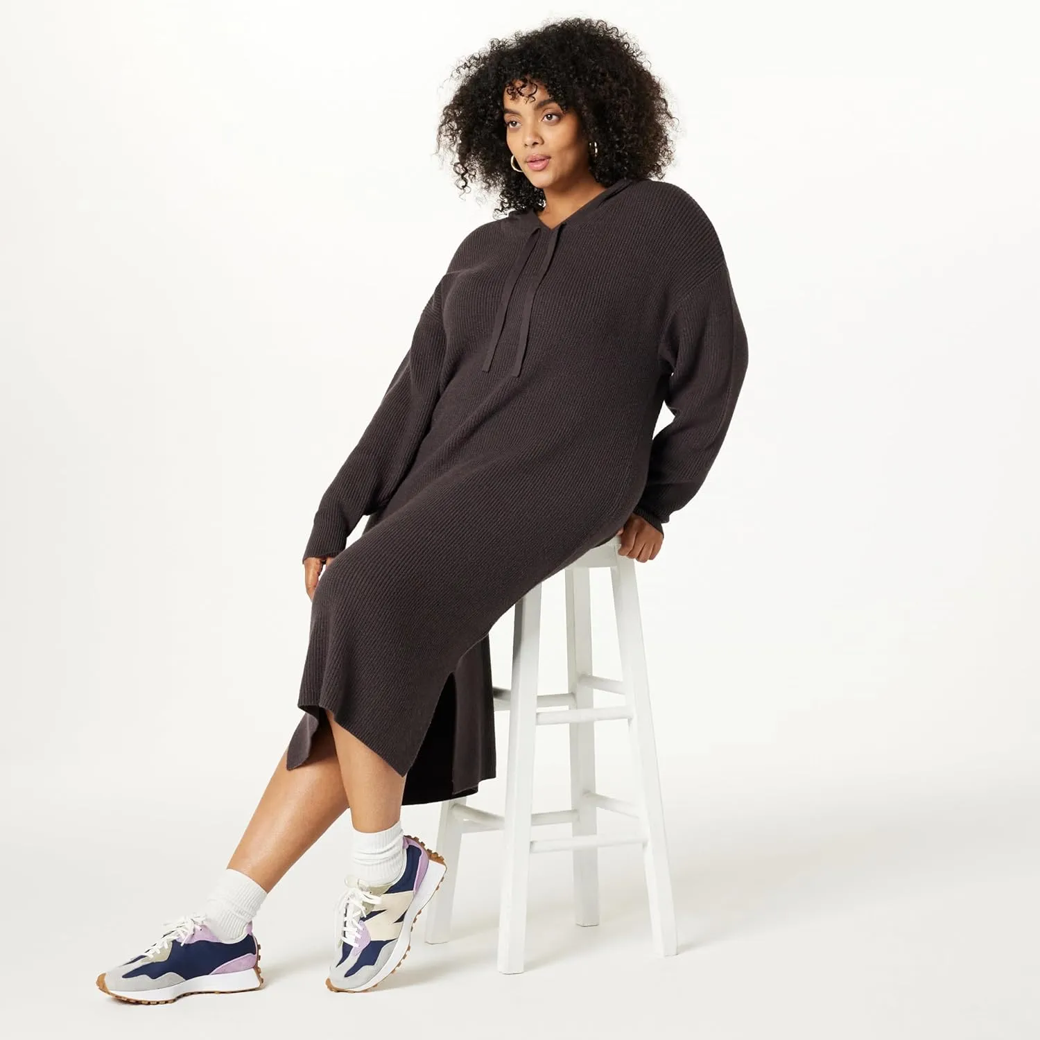 The Drop Women's Claudia Cuddle Hoodie Midi Dress