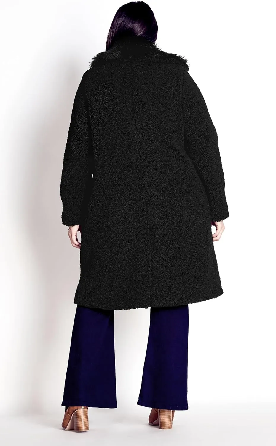 Women's Plus Size Teddy Faux Fur Jacket