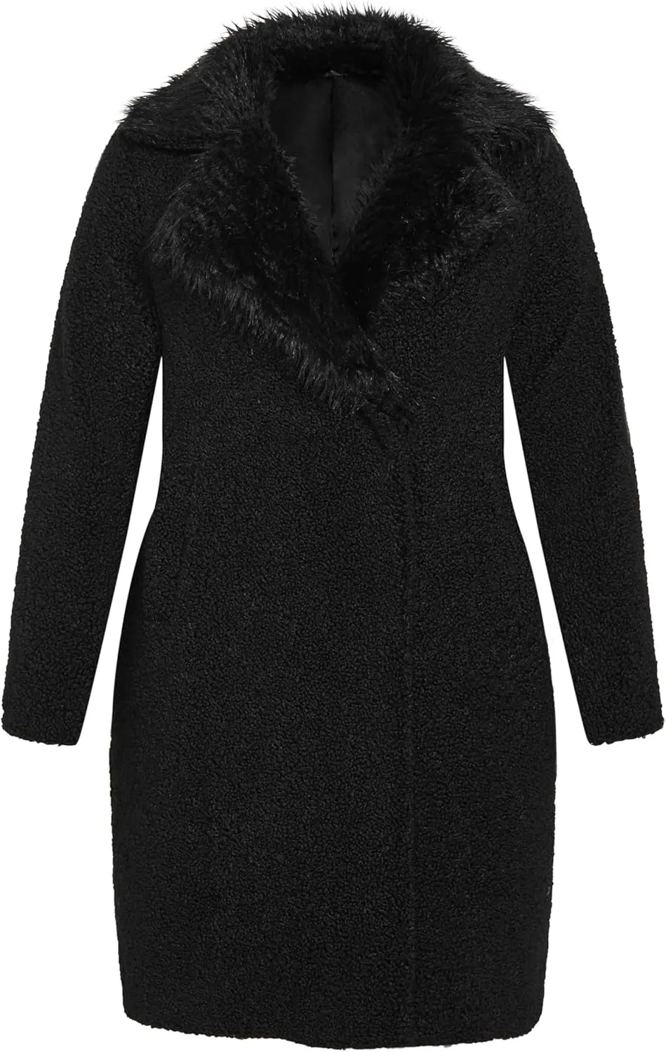 Women's Plus Size Teddy Faux Fur Jacket